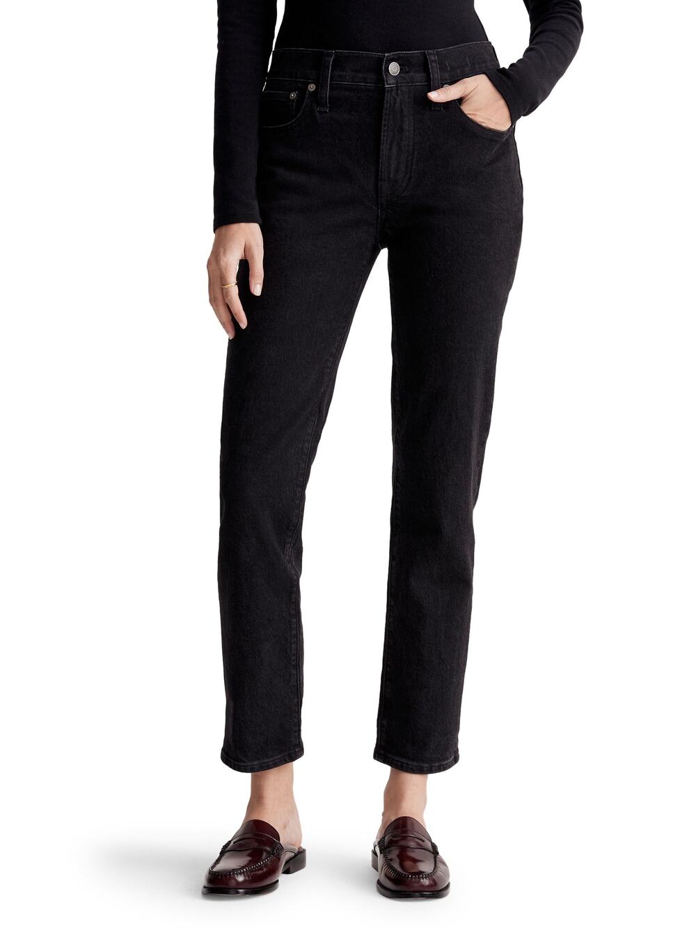 Madewell Mid Rise Gray Perfect Vintage Denim Jeans Size 27